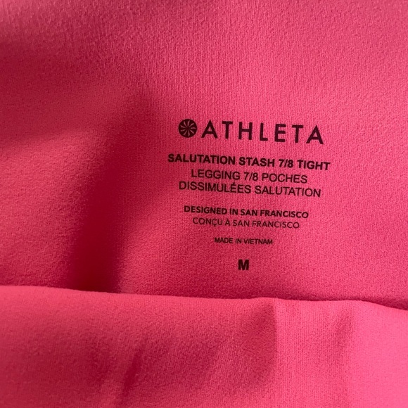 NWT Athleta size M Salutation Stash 7/8 Tight NWT - Picture 3 of 8